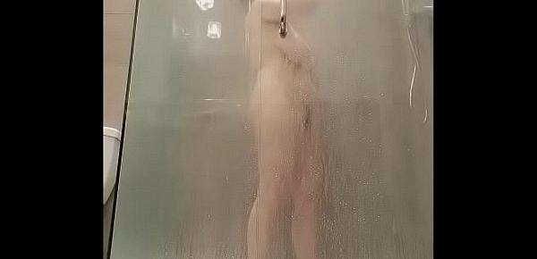 Selfie shot shower masturbation